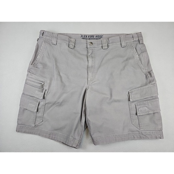 Other - Duluth Trading Cargo Shorts Men 44 Gray Flex Fire Hose Canvas 10" inseam
